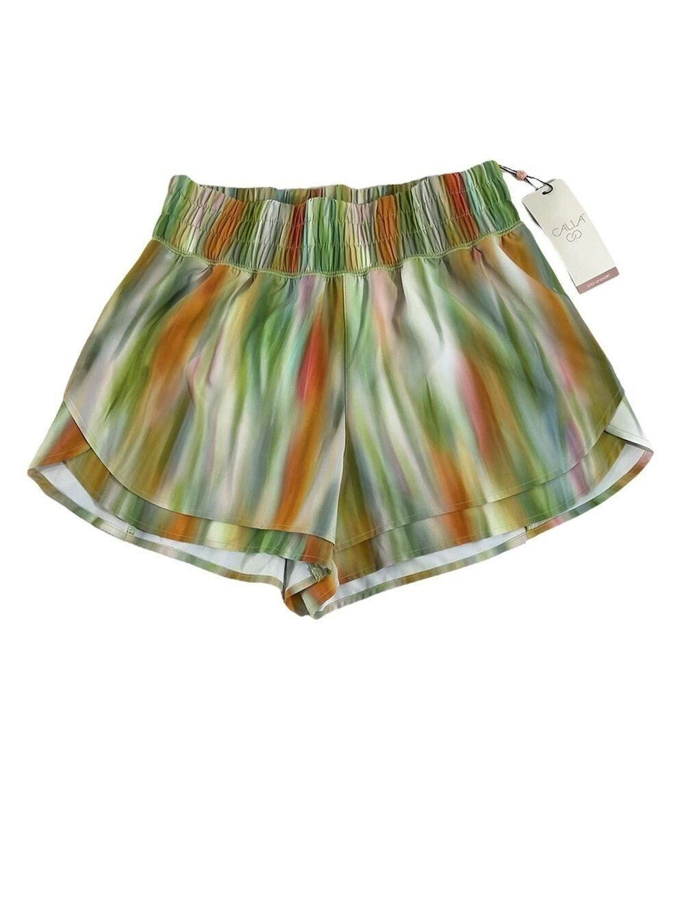 Calia High Rise Step Up Short Filtered Flora Multi 3” inseam Relaxed fit size S